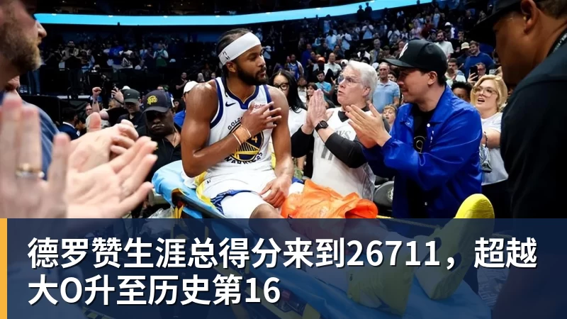NBA下注德罗赞生涯总得分来到26711，超越大O升至历史第16